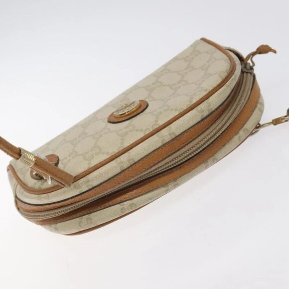 GUCCI GG Plus Supreme Shoulder Bag PVC Ivory Gold - Picture 7 of 15